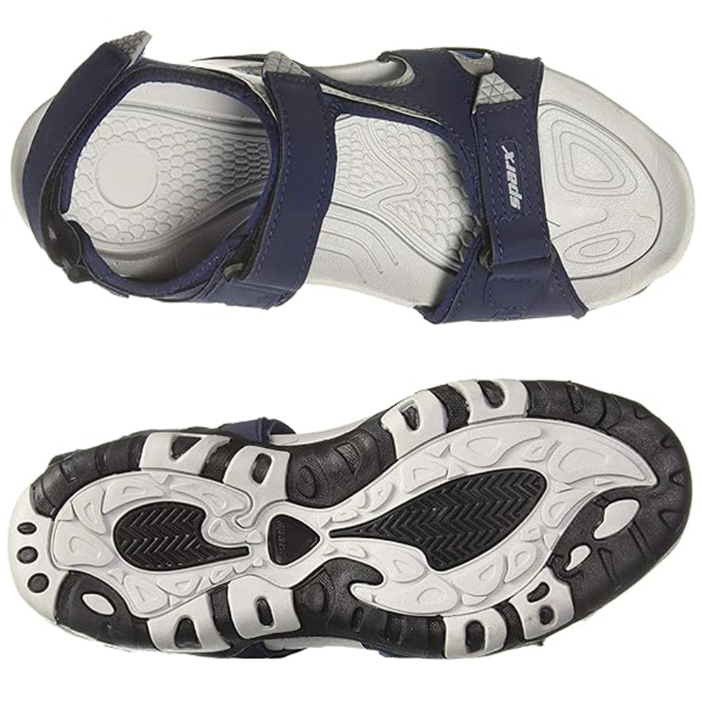 Sparx Men's Black Athletic and Outdoor Sandals (Blue Grey)