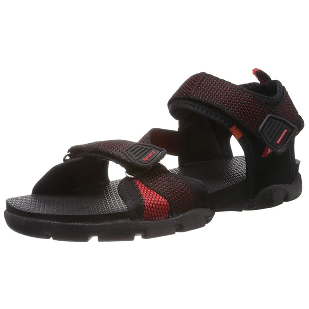 Sparx Men's Athletic and Outdoor Sandals (Black Red)
