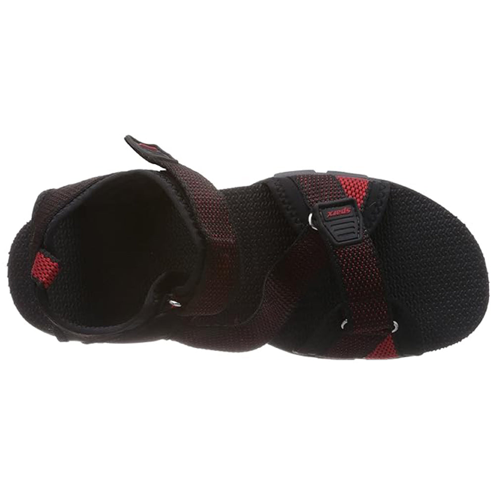 Sparx Men's Athletic and Outdoor Sandals (Black Red)