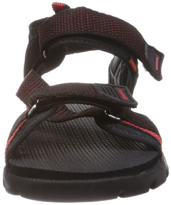 Sparx Men's Athletic and Outdoor Sandals (Black Red)