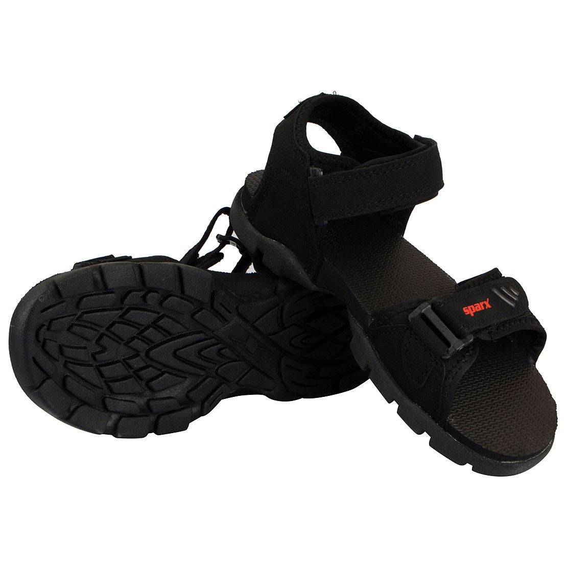 Sparx Men's Black Athletic and Outdoor Sandals (Black)