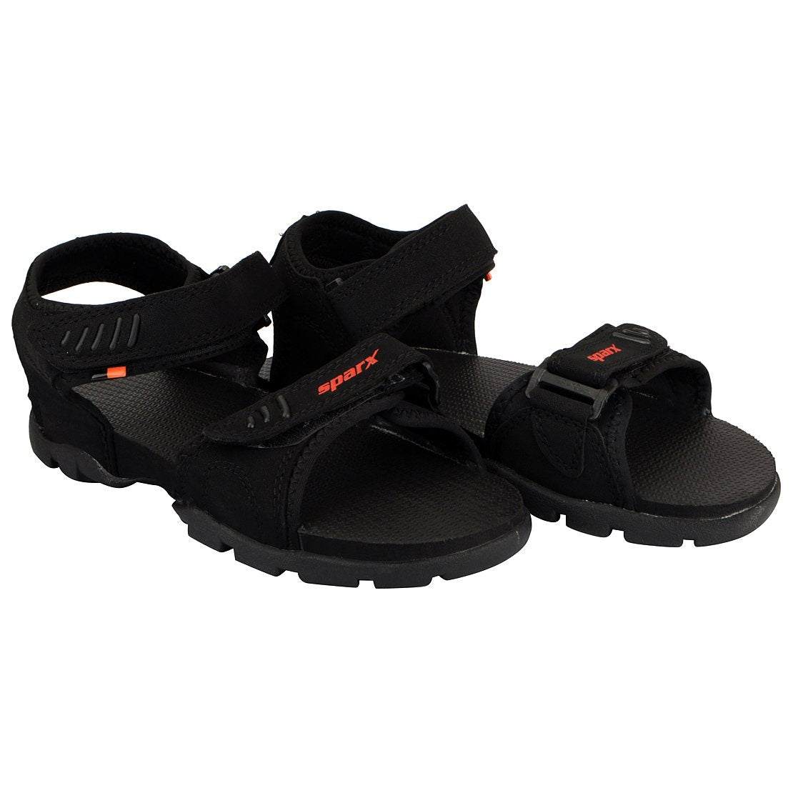 Sparx Men's Black Athletic and Outdoor Sandals (Black)